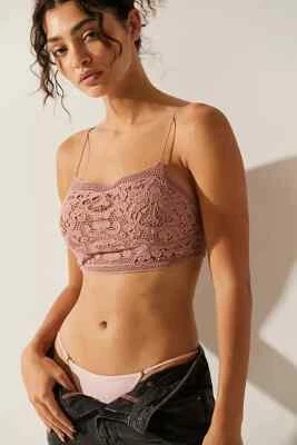 Free People Fp One Lyra Bralette Crochet Embroidered Smocked Strap Top New M - Image 1 of 4