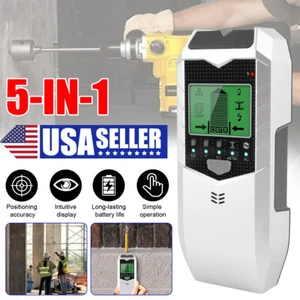 5 in 1 Digital Stud Finder Metal Wood Pipe Wire Wall Scanner Sensor LCD Detector - Picture 1 of 13