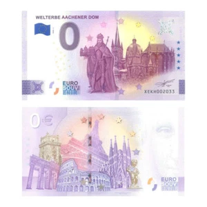 0 Euro Schein Welterbe Aachener Dom Souvenir Banknote Aachen Unikat €uroSouvenir - Bild 1 von 9