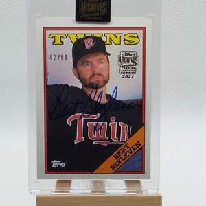 Bert Blyleven 2021 Topps Archives Signature #92/99 1988 Topps Auto Twins