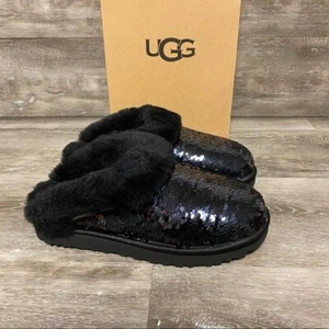 Zapatillas UGG para mujer talla 6 Cluggette de lentejuelas negras - Imagen 1 de 7