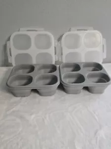 2 Crofton Portion Perfect 4-1 Cup Container Control Collapsible Compartment Gray - Picture 1 of 14