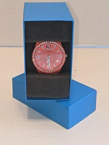 Diane Gilman Pink With Crystals Quartz Link Band Watch - Picture 1 of 8