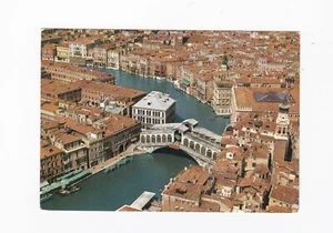 Italia Postal Vintage Venecia Vista Aérea del Gran Canal y Puente de Rialto - Imagen 1 de 2