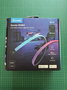 Govee - RGBIC LED Neon Rope Light for Desks 6.5ft - H61C2 - NEW - Picture 1 of 1