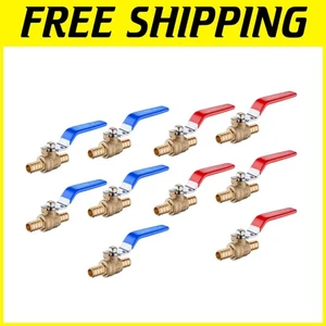3/4" Pex Brass Full Port Ball Valve 10-Pack, UPC Certified - Picture 1 of 9