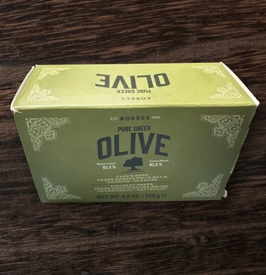 Чистое греческое оливковое мыло для лица и тела KORRES 8,8 унции новое в коробке - Изображение 1 из 4