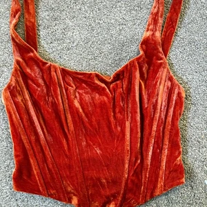 Et Clet Burnt Orange Samt Korsett Top Gr. Small Feenkern  - Bild 1 von 4