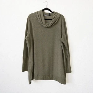 New H by Halston Olive Green Cowl Neckline Sweater Size 1X - Picture 1 of 5