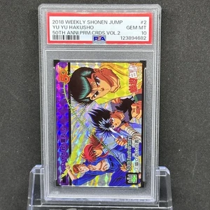 PSA 10 Weekly Shonen Jump 50th Premium Carddass Yu Yu Hakusho Yusuke Urameshi - Picture 1 of 2