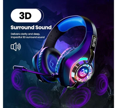 Cuffie Gaming PS4 PS5 PC Xbox One, Cuffie con Microfono Cancellazione del Rumore - Immagine 1 di 4