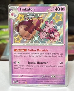 Pokémon TCG Tinkaton 167/091 Paldean Fates Baby Shiny Holo Rare NM/M - Picture 1 of 2