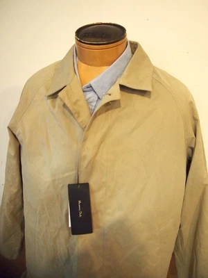 Gabardina Massimo Dutti Mezcla Algodón Botón Frontal Nueva con Etiquetas Grande $280 Caqui Tostado Foto 1 de 4