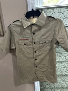 Boy Scout BSA UNIFORM Tan SHIRT Youth Large Short Sleeve D55 - Picture 1 of 7