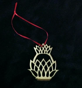 Virginia Metalcrafters Newport Piña Adorno de Navidad - 1989 - Latón Sólido - Imagen 1 de 7