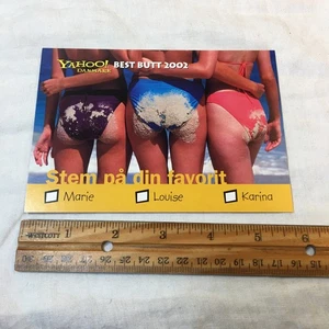 Postal Yahoo Best Butt 2002 anuncio Dinamarca - Imagen 1 de 2