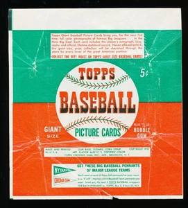 1952 Topps Baseball empty 5-cent wax pack wrapper - Picture 1 of 2