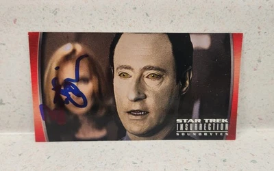 Star Trek Insurrection Soundbytes #43 Cmdr. Brent Spiner 1998 firmado por datos Foto 1 de 2