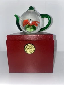 Dynasty Gallery Erbstück Sammlerstücke Teekanne Briefbeschwerer Floral Gumamela Blume - Bild 1 von 10