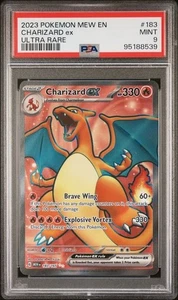 DA100665 2023 POKEMON MEW EN-151 #183 CHARIZARD ex ULTRA RARE PSA 9 - Picture 1 of 2