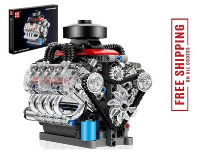 V8 Engine Model Kit - 487 Pcs to Build Your Own Mini Engine That Works - D - Image 1 of 4