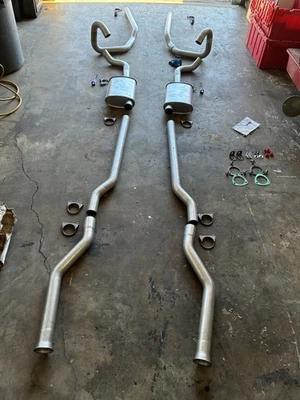 Sistema de escape cabezal trasero 2,50 pulgadas 409 ss Buick Chevy Oldsmobile Pontiac Kit Foto 1 de 4