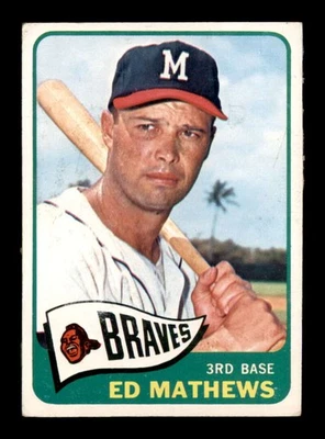 Topps #500 1965 Eddie Mathews pobre X3577523 Foto 1 de 3