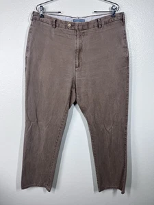 Pantalones chinos Peter Millar Pima algodón frente plano talla 36x30 marrón tostado preppy - Imagen 1 de 8