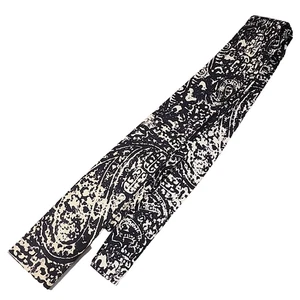 Vintage schmale Krawatte 52"x2" flach 50er 60er Rockabilly abstrakt schwarz-weiß - Bild 1 von 4