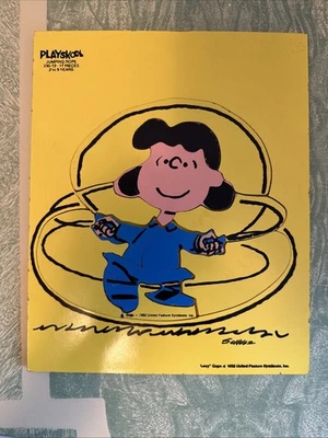 De Colección Marco Bandeja Puzzle Playskool Cacahuetes Lucy Cuerda Saltar Niños 230-12 1952 7 Foto 1 de 4