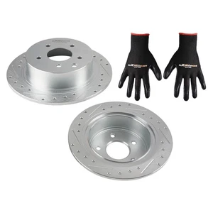 Rotor de freno de disco trasero perforado y ranurado para Nissan Máxima 2004-08/Sentra 07-19 - Imagen 1 de 12