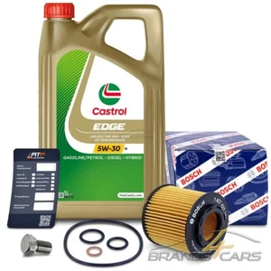 BOSCH ÖLFILTER+5L CASTROL EDGE 5W-30 M FÜR BMW 1-ER E81 E82 E87 E88 116 118 120 - Bild 1 von 7
