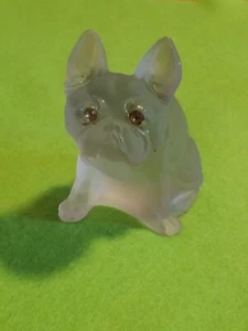 Frosted Crystal Bulldog Figurine Very Good Condition. - Picture 1 of 6