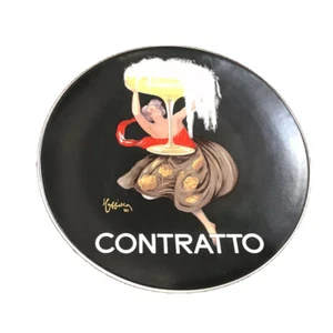 Pottery Barn Bubbly Cappiello Contralto Signed Advertising Plate 8” & Coaster 4” - Picture 1 of 8