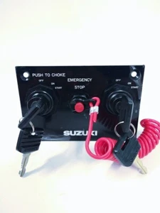 -NEW- Suzuki 37100-92E12, Dual Ignition Switch Panel With Keys, OEM - Picture 1 of 3