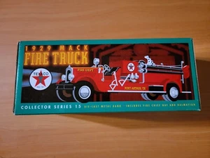 ERTL 1929 Mack Fire Truck Texaco Diecast Metal Bank Collector Series #15 NEW NIB - Picture 1 of 3