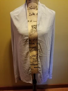NWT Womens Ellen Tracy Rectangle Rhinestone Embellished Scarf Light Gray OS - Picture 1 of 12