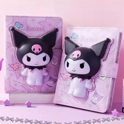 Cuaderno con hebilla magnética de descompresión Kuromi páginas a color cuaderno de estudiante regalo Foto 1 de 4