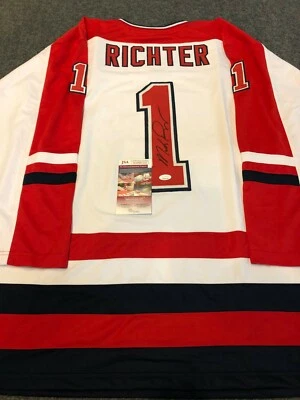 MIKE RICHTER AUTOGRAPHED SIGNED USA HOCKEY JERSEY JSA  COA    - Image 1 of 3