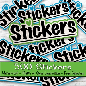 500 Custom stickers Bulk | Die Cut Product Labels | Business Stickers | Decals - Picture 1 of 12