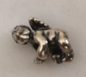 Authentic Trollbeads Silver Cherub Bead #11322 Angel (Ret.$55) - Picture 1 of 3