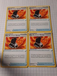 4x Fire-Resistant Gloves 138/198 Chilling Reign Pokemon Card Play Set PTCG NM/M - Picture 1 of 2