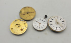 Antique Lot Of 4 Pocket Watch Movements Spare Only/I074