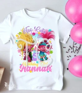 Trolls Poppy Custom Birthday T Shirt Party Supplies Favor Matching Family Shirts - Picture 1 of 14