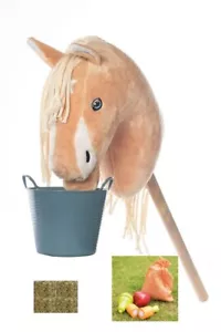 Hobby Horse Zubehör Futtereimer mit Futter Holz für Steckenpferd Plüschpferd - Bild 1 von 3