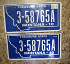 MONTANA YELLOWSTONE  COUNTY License Plate Matched Pair