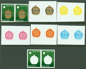 EDW1949SELL: MAROCCO 1978 Scott #414 Art. Seltenes Set 7 Progressive Proofs - Bild 1 von 2