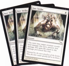 3 x Awe Strike common instant from Mirrodin (MTG)