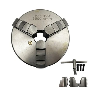 4 inch 3 Jaw Chuck Self-centering Mechanical Chuck for Metalworking Lathe DIY - Picture 1 of 17