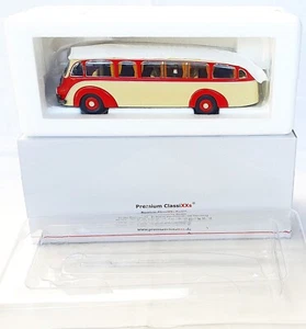 Premium ClassiXXs 1:43 MERCEDES-BENZ LO 3500 Red/Cream PASSENGER BUS Limited Ed. - Picture 1 of 7